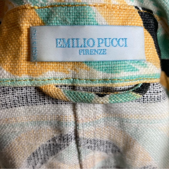 Emilio Pucci Blouse top extra small Peplum Snap up southwestern western vintage - Picture 12 of 12
